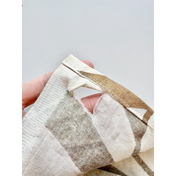 ANTHROPOLOGIE Ivory Gold Mystic Eye Print 100% Cotton 106" x 84" Fabric - Picture 10 of 14